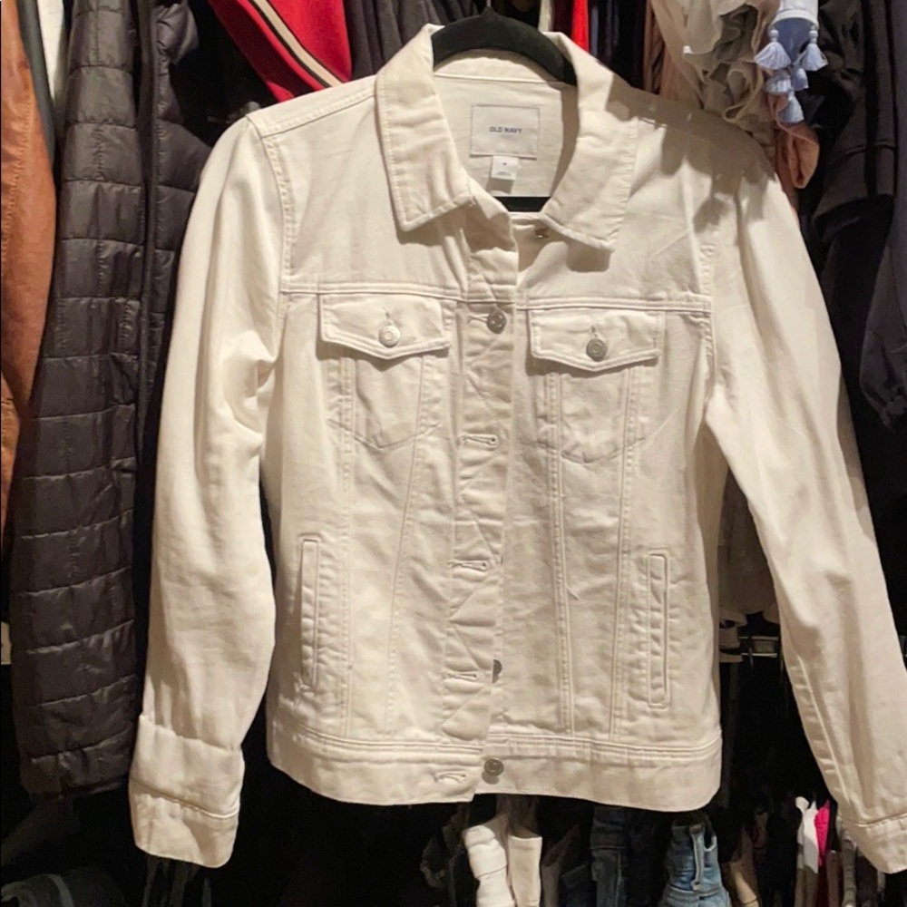 Old Navy white denim jacket